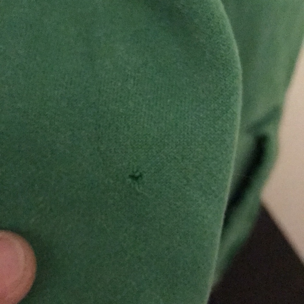 Abercrombie kids green pocketed thermal hooded sweatshirt Sz XL - Picture 7 of 15